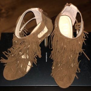 **SOLD** Fringe stiletto sandal